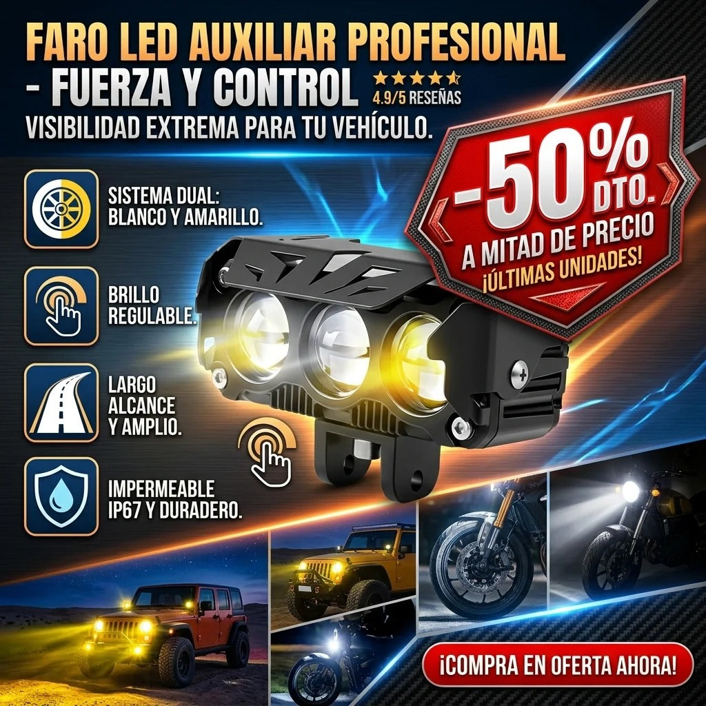 Faros Led Auxiliares HyperLed Pro™ – Faros Auxiliares de Máxima Visibilidad