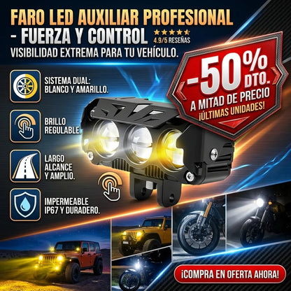 Faros Led Auxiliares HyperLed Pro™ – Faros Auxiliares de Máxima Visibilidad